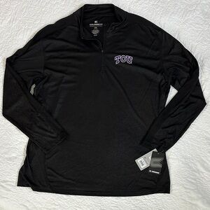 Colosseum Black TCU Quarter-Zip Pullover NWT